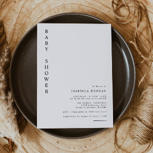 HARPER Simple Modern Minimalist Baby Shower Invitation