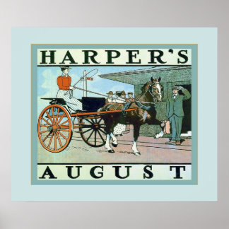 Harper's August ~ Vintage Advertising Poster