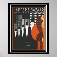 Harper's Bazaar Art Deco Cover 16 x 20
