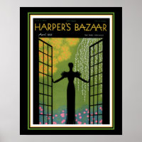 Harper's Bazaar Art Deco Cover 16 x 20