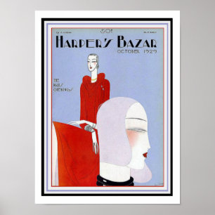 Harper's Bazar Art Deco Cover Poster 12 x 16