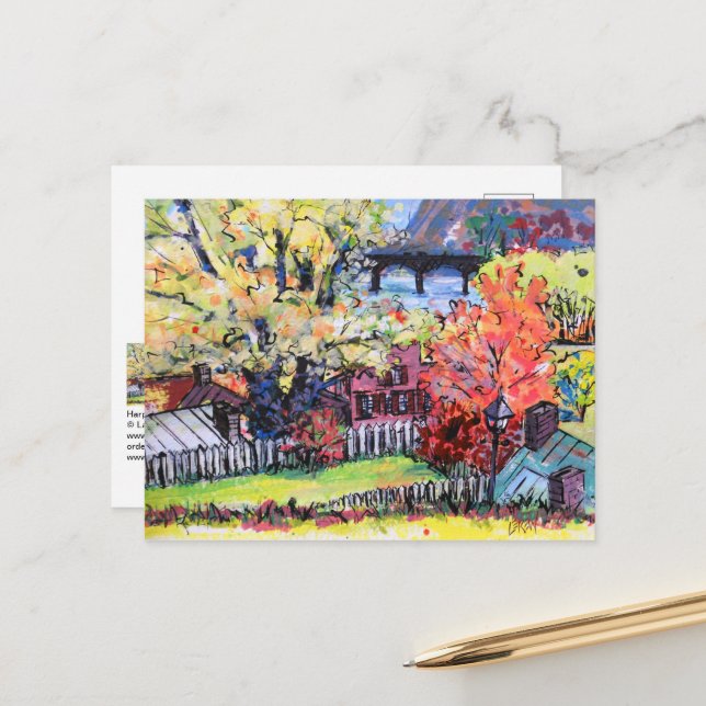 Harpers Ferry Crossing #130707 Postcard (Front/Back In Situ)