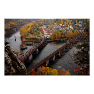 Harpers Ferry in the Fall Poster