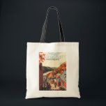 Harpers Ferry West Virginia Travel Art Vintage Tote Bag<br><div class="desc">Harpers Ferry retro vector travel design. Harpers Ferry is a town in West Virginia. Paths wind through Harpers Ferry National Historical Park,  which has 19th-century buildings.</div>