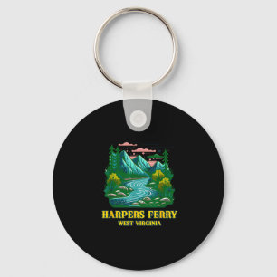 Harpers ferry west virginia vintage mountain river key ring