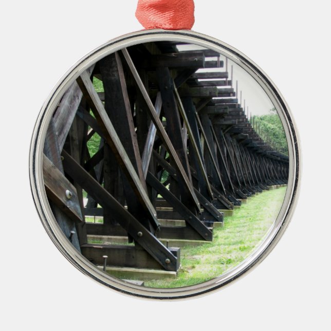 Harpers Ferry WV Raised Railroad Ornament (Front)