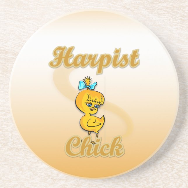 Harpist Chick Coaster (Front)