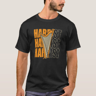 Harpist Konghou Pedal Harp Harpist Harp Player T-Shirt