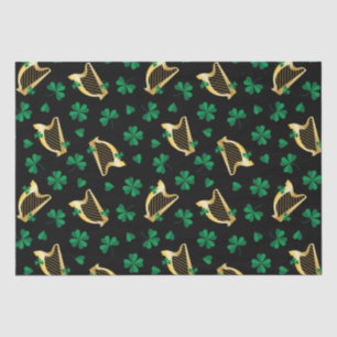Harps And Shamrocks For St. Patty's Day Tissue Paper