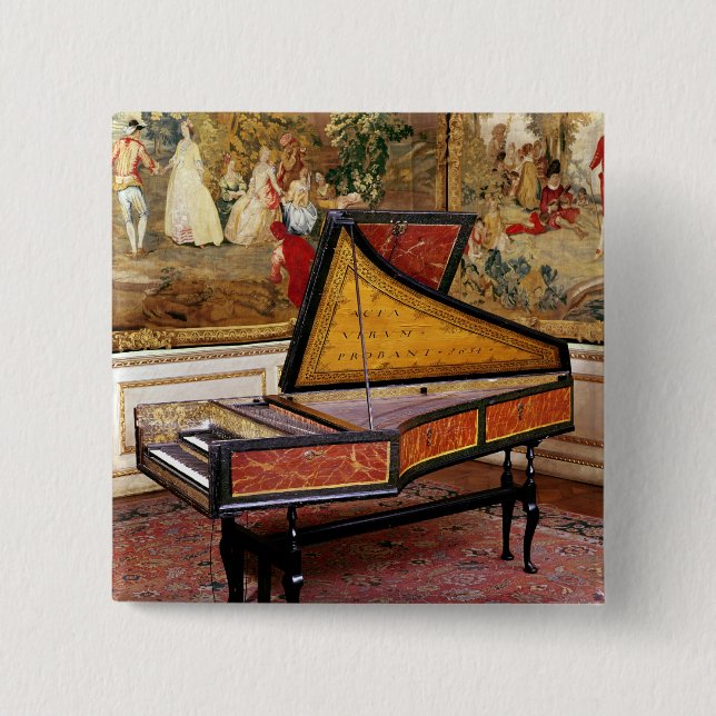 Harpsichord, 1634 15 cm square badge (Front)