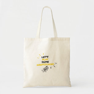 harpsichord music instrument tote bag