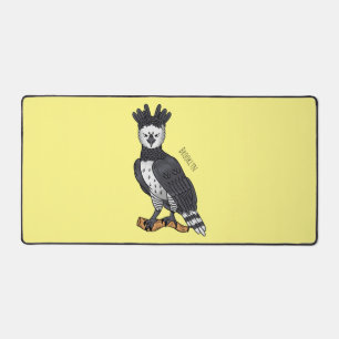 Harpy eagle cartoon illustration  desk mat