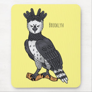 Harpy eagle cartoon illustration  mouse mat