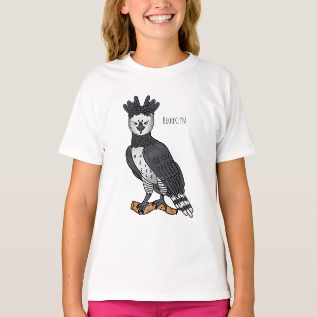 Harpy eagle cartoon illustration T-Shirt (Front)