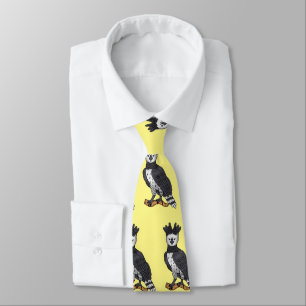 Harpy eagle cartoon illustration tie