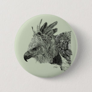 Harpy Eagle Drawing 6 Cm Round Badge