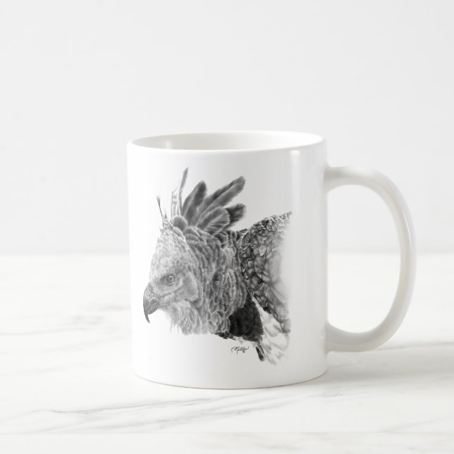Harpy Eagle Drawing Coffee Mug (Right)