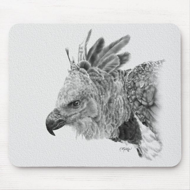 Harpy Eagle Drawing Mouse Mat (Front)