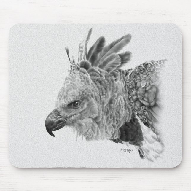 Harpy Eagle Drawing Mouse Mat (Front)