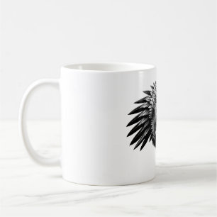Harpy Eagle Head Black & White T-Shirt Coffee Mug