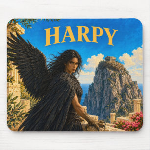 Harpy, Gothic Fantasy Monster Mouse Mat