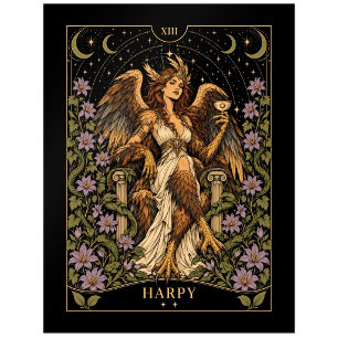 Harpy, Starlit Tarot Art Postcard