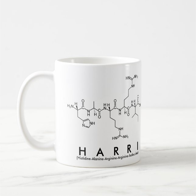 Harri peptide name mug (Left)