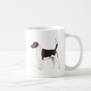 Harrier Basic Breed Hound Dog Illustration Coffee Mug