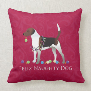 Harrier Dog Christmas Design Cushion