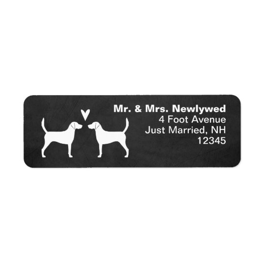Harrier Dog Silhouettes Love Return Address Return Address Label