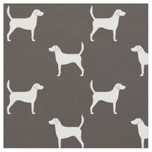 Harrier Dog Silhouettes Pattern Fabric