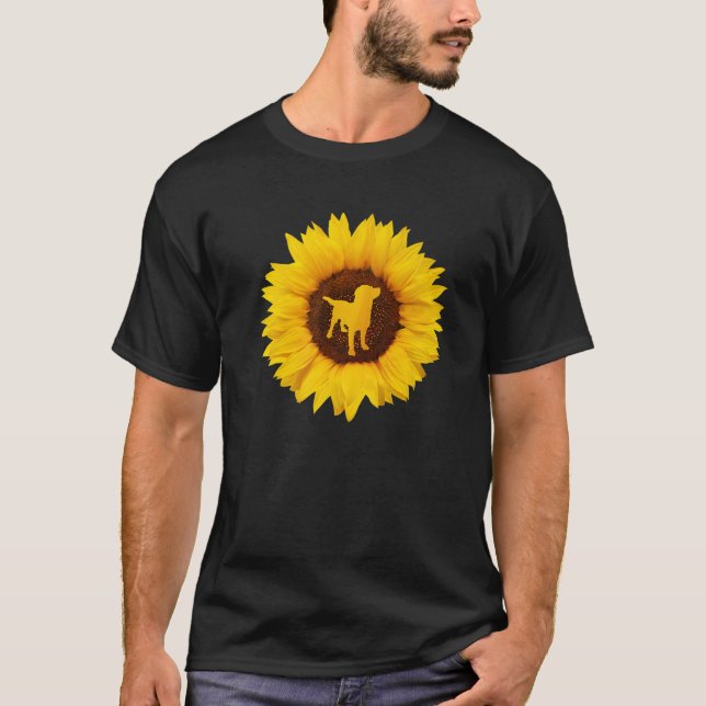 Harrier Gift For Women Men Dog Pup Hound Sunflower T-Shirt (Front)