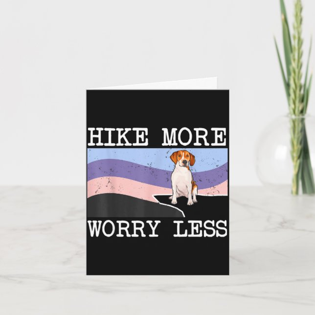 Harrier hike more worry less graphic hiking  card (Front)