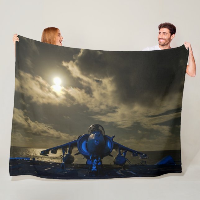 HARRIER in the MOONLIGHT Fleece Blanket (In Situ)