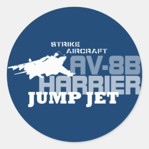 Harrier Jump Jet - Classic Round Sticker