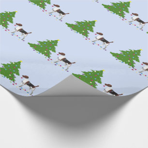Harrier or Beagle Silhouette Christmas Design Wrapping Paper