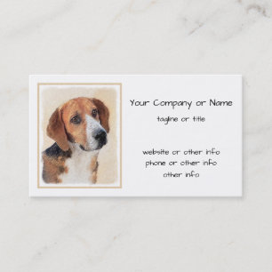 Harrier Painting - Cute Original Dog Art Business Card