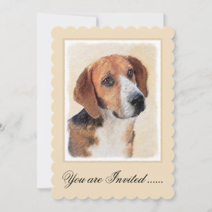 Harrier Painting - Cute Original Dog Art Invitation