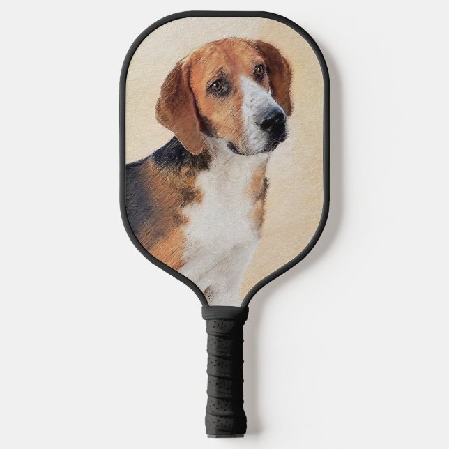 Harrier Painting - Cute Original Dog Art Pickleball Paddle (Front)