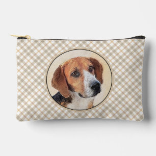 Harrier Painting Tri-Colour Cute Original Dog Art Accessory Pouch