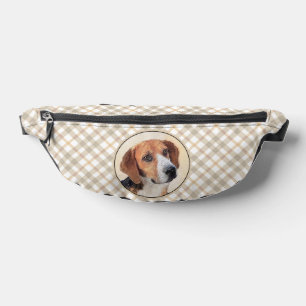Harrier Painting Tri-Colour Cute Original Dog Art Bum Bags