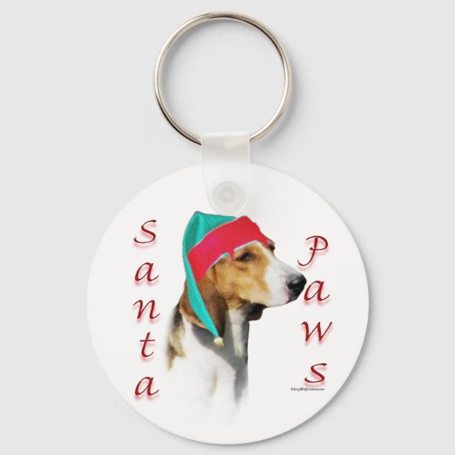 Harrier Santa Paws Key Ring (Front)