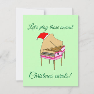 Harriet Harpsichord Christmas Carols Holiday Card