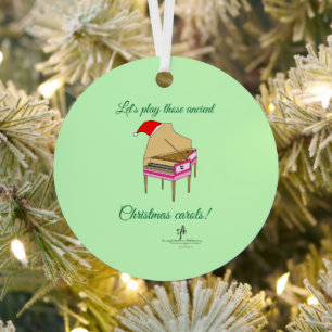 Harriet Harpsichord Christmas Carols Metal Tree Decoration
