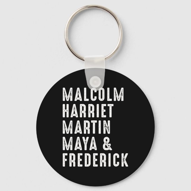 Harriet Martin Maya Frederick Black Leaders  Key Ring (Front)
