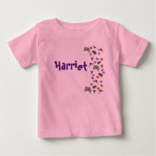 Harriet, Name With Australian Animals, Baby T-Shirt