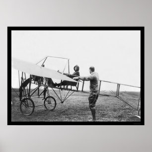 Harriet Quimby in Her Aeroplane 1911 Poster