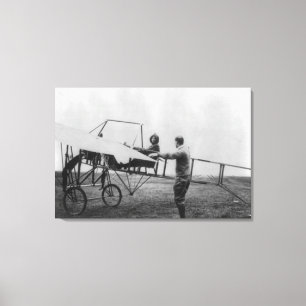 Harriet Quimby in Her Aeroplane Photograph Canvas Print