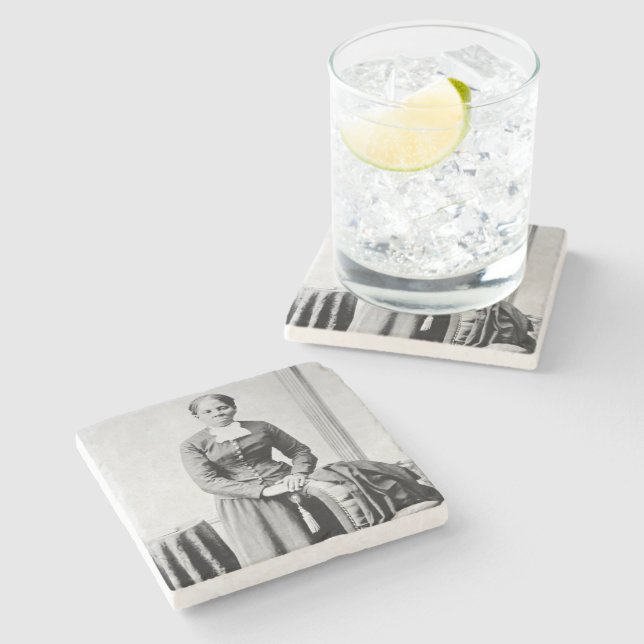 Harriet Tubman Conductor Underground Railroad Stone Coaster (Side)