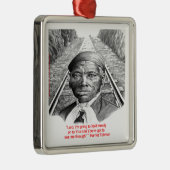 Harriet Tubman & "Hold Steady Lord" Quote Metal Tree Decoration (Right)